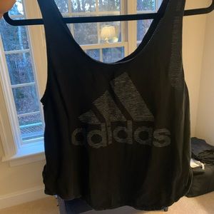 ADDIDAS | Black adidas crop tank top